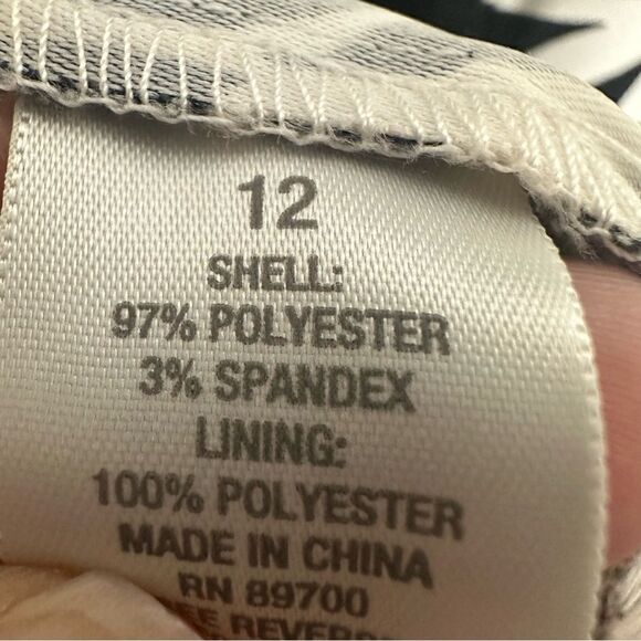 Dress Barn size 12 black & white dress - Picture 2 of 7